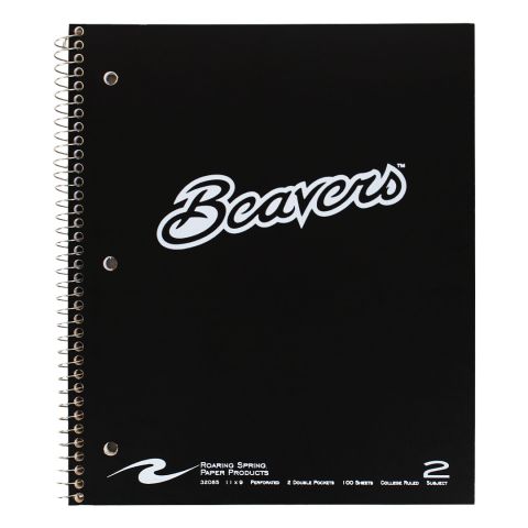 2 Subject Beavers Notebook