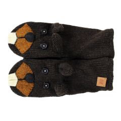 Hand Knit Beaver Mittens