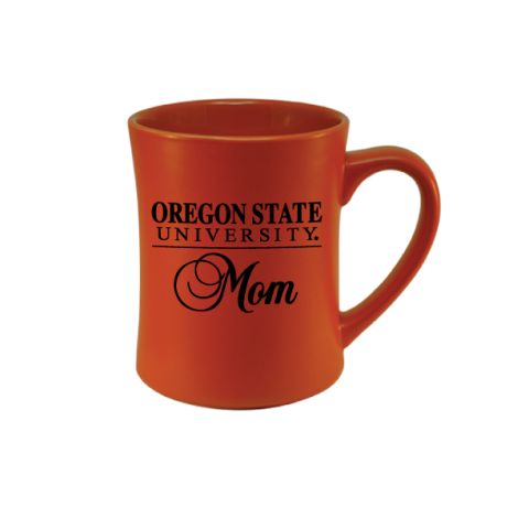 Orange Cursive Mom Diner Mug