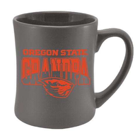 Grey Oregon State Grandpa Diner Mug